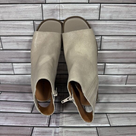 Lucky Brand Women's Tovinna Taupe Leather Block‎ Heel Sandal Shoe Size 6-NEW - Picture 5 of 6